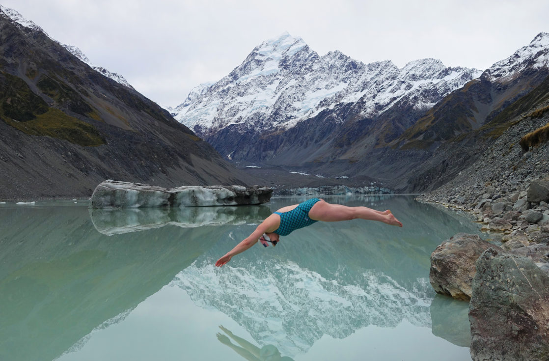 glorious jaimie monahan ice swimming jumping into lake
