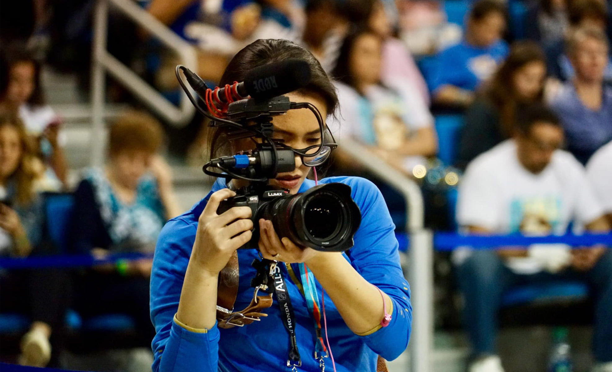 Videographer Deanna Hong with camera
