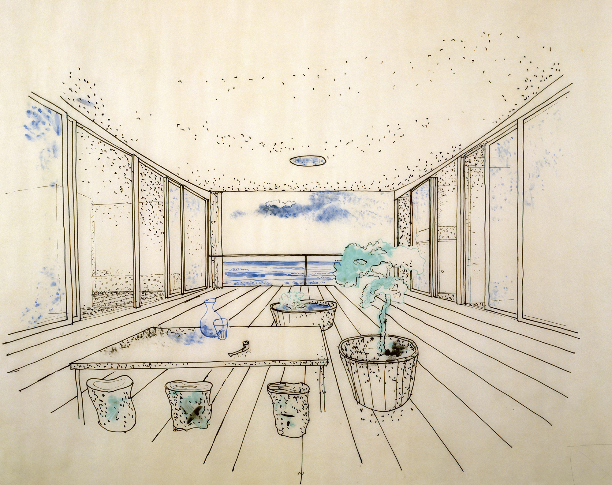 Illustration of room with a view