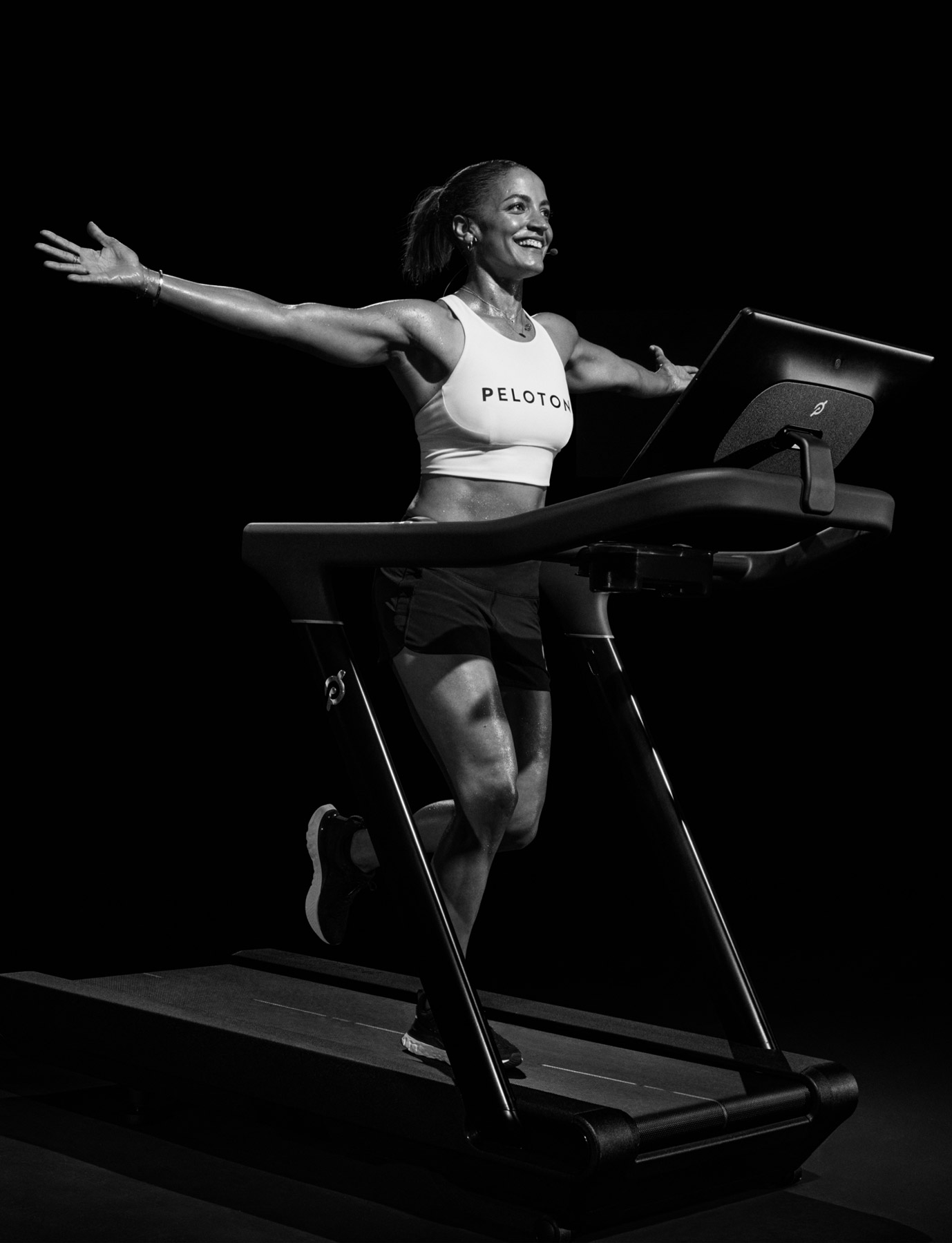 glorious peloton joslyn thompson rule on treadmill black and white