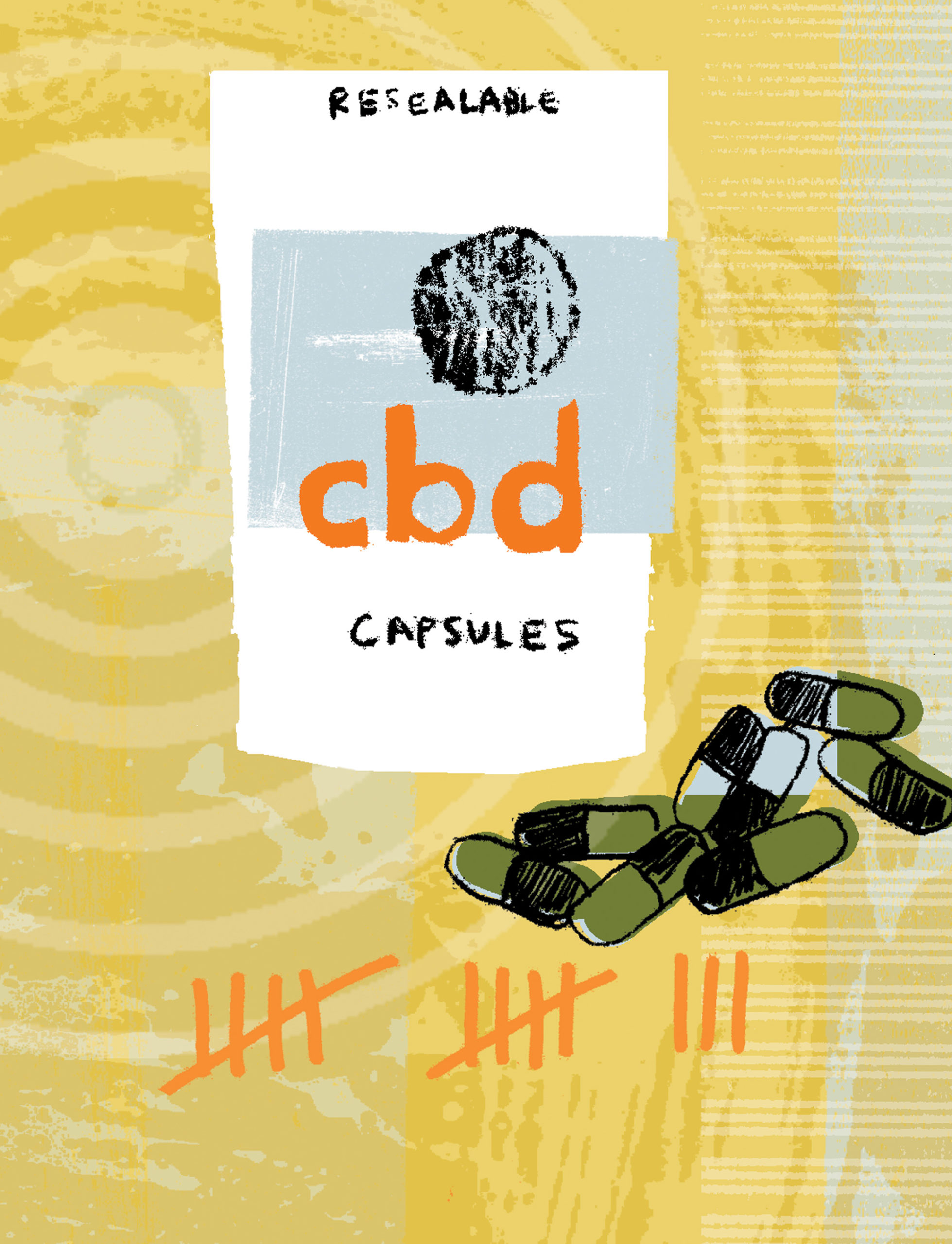 CBD in sport illustration CBD capsules